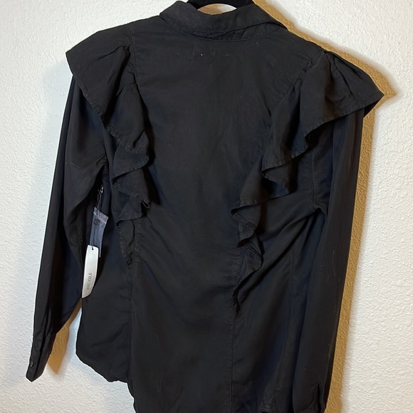 NWT Ruffled Button up Shirt - Picture 3 of 3